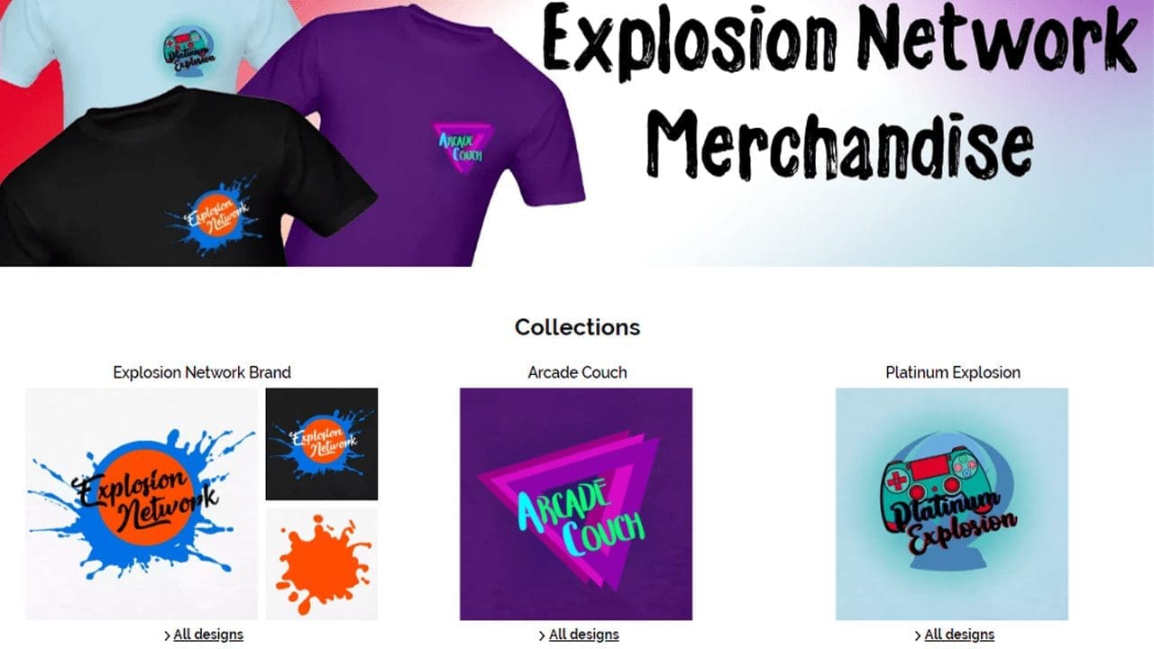 Explosion Network Merchandise Launches