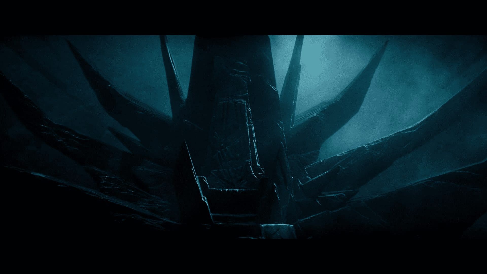 Imperial Star Destroyer breaking free of glacier ice