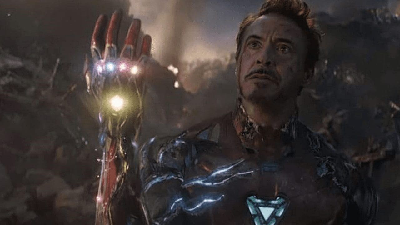 Tony Stark with the Infinity Stones in Avengers: Endgame