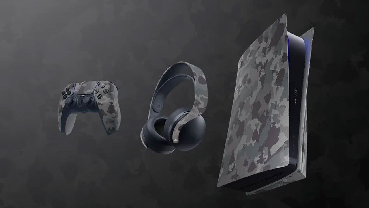 Grey Camo for your PlayStation 5