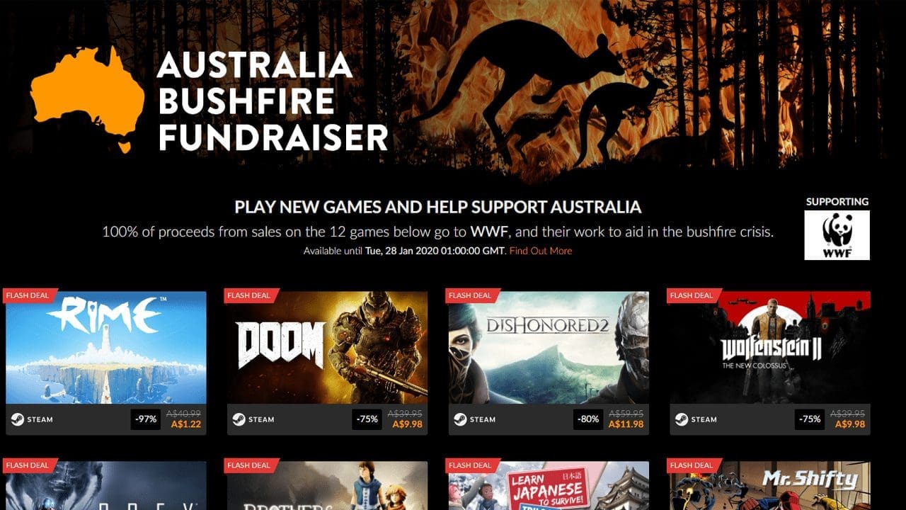 All Procceeds To Helping The WWF Bushfire Appeal In Fanatical’s Sale
