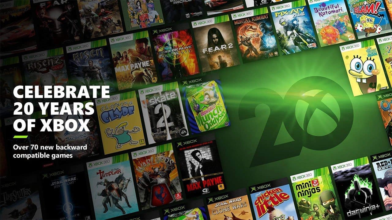 70+ games added to Xbox Backward Compatibility today