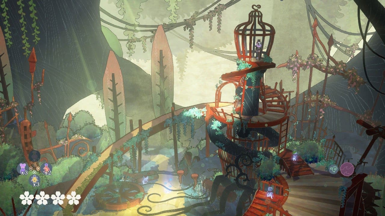 Combat arena with visual effects