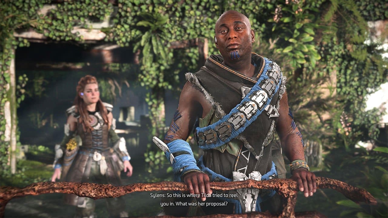 Aloy soaring over the archipelago