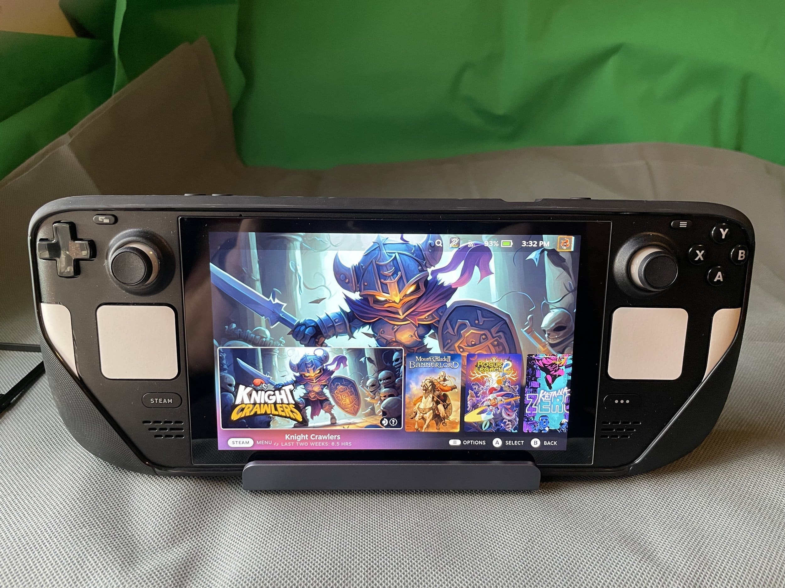 OmniCase 2 desk setup with display and peripherals