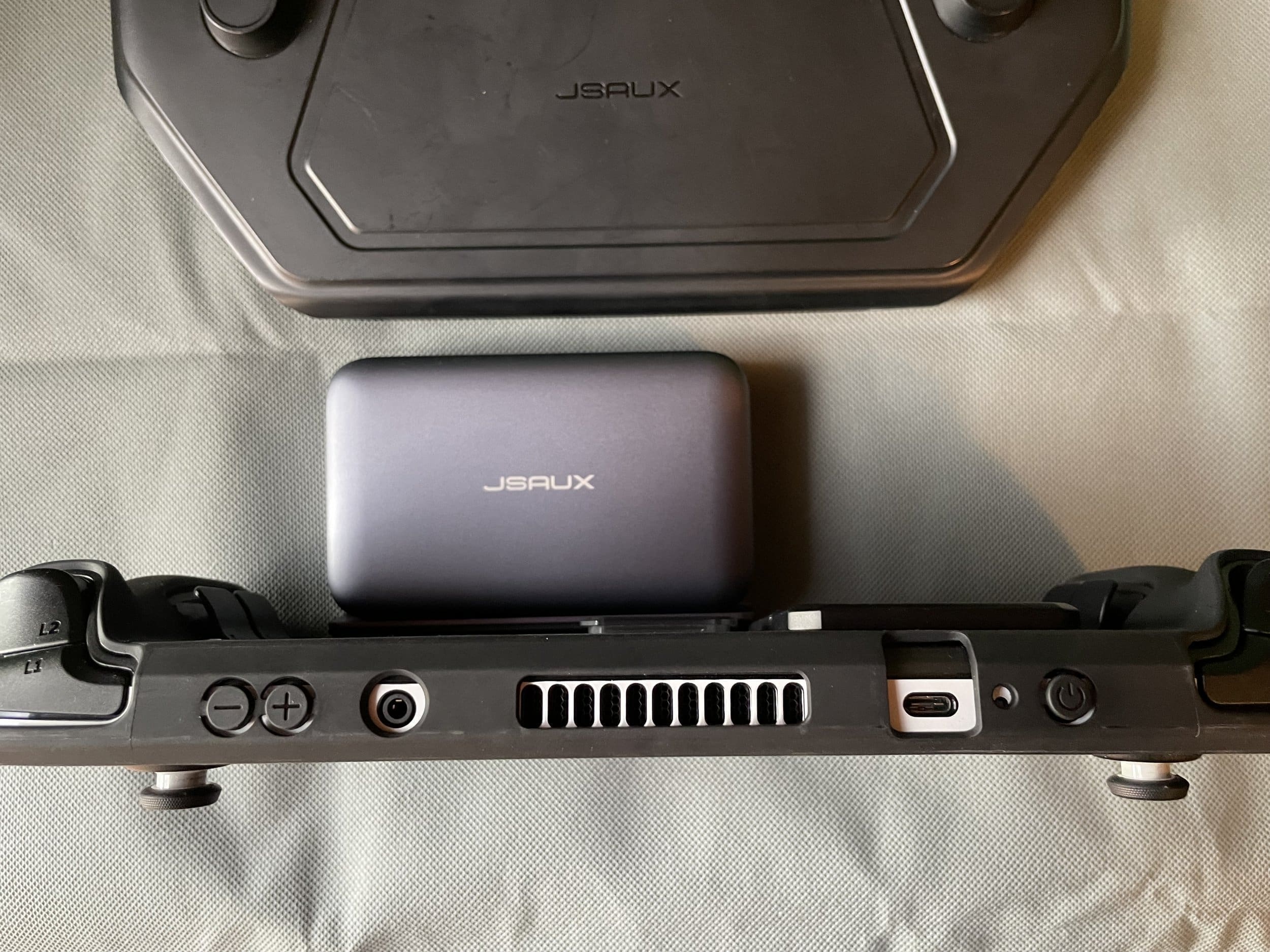 Steam Deck docked with OmniCase 2