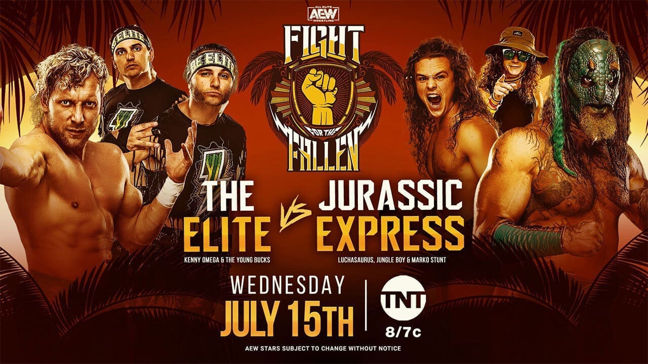 The Elite vs Jurassic Express promotional image