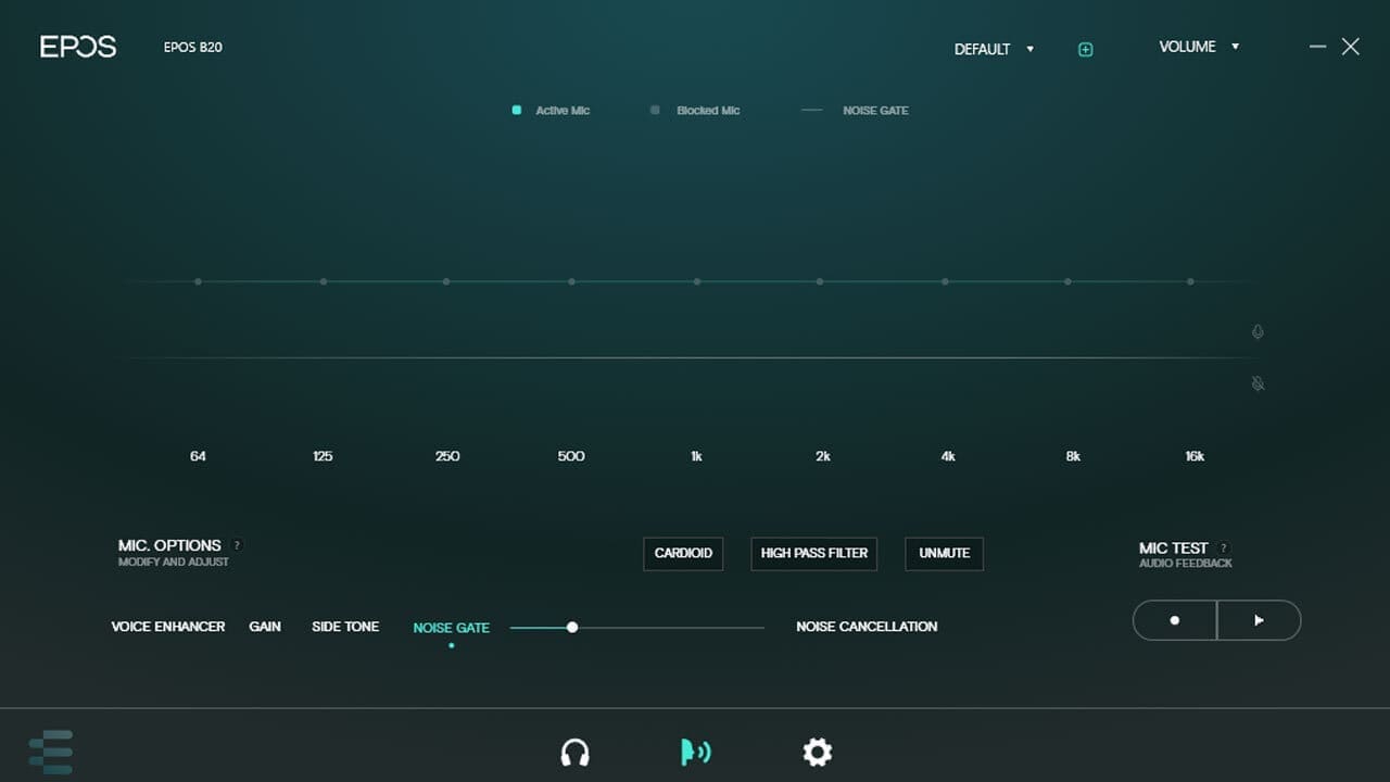 EPOS Gaming Suite interface