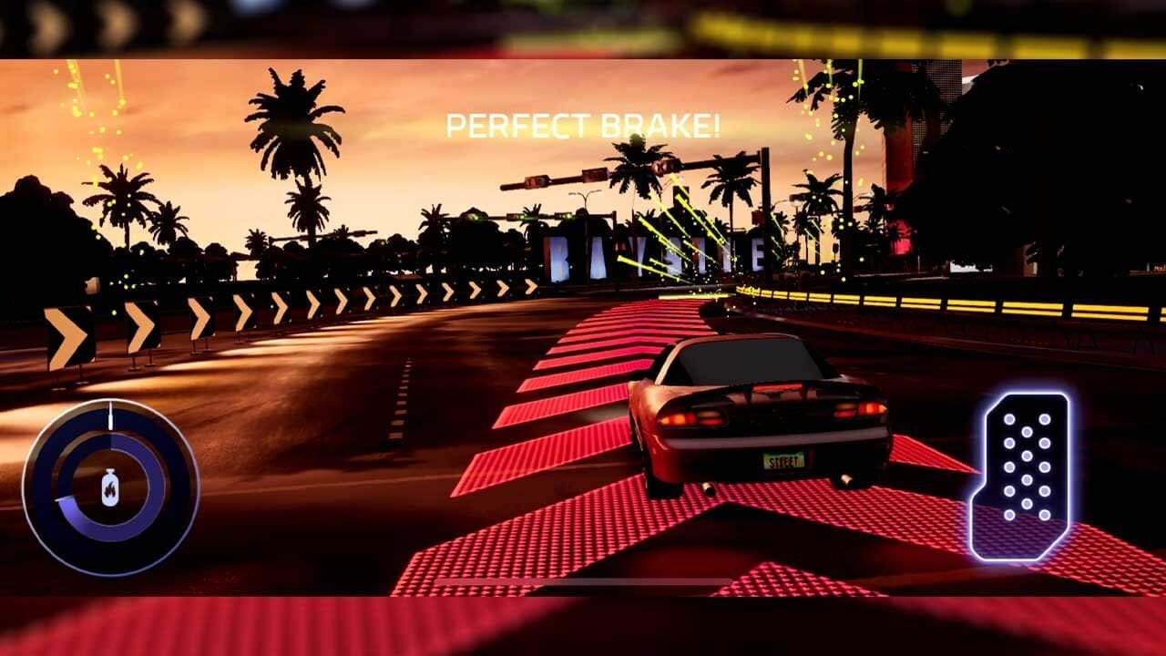 Perfect brake in my big red car! - image captured by author