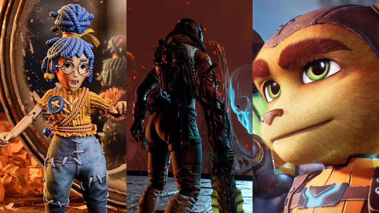 Collage of 2021 video games representing standout direction