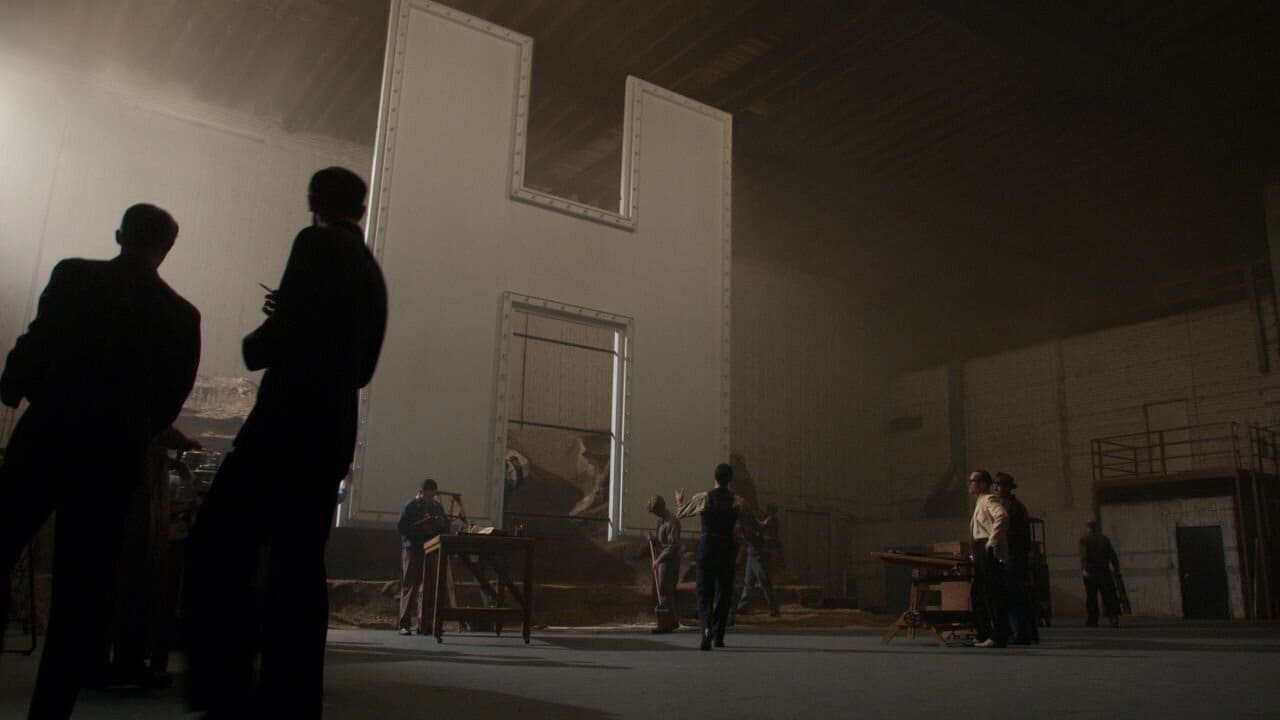 Hollywood — ensemble cast on a studio backlot