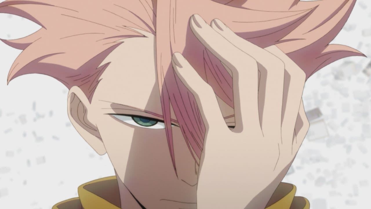 ID: Invaded key art: Sakaido falling through fragmented mindscape