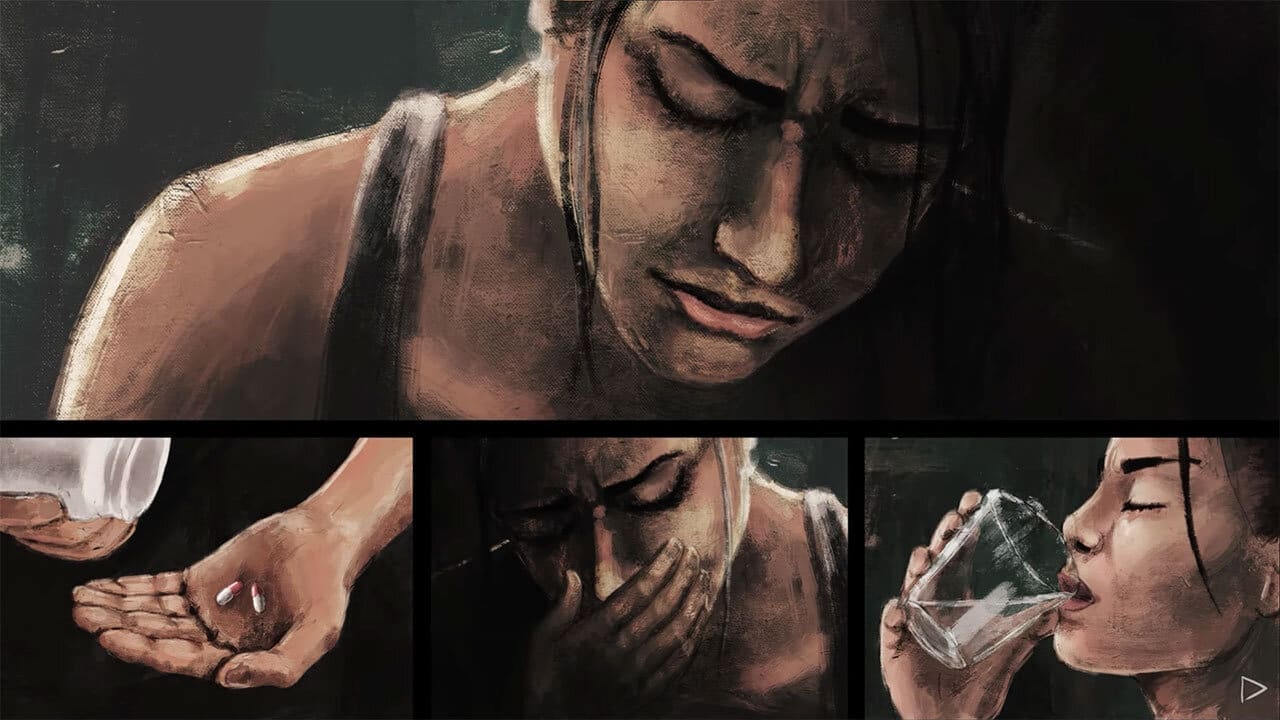 Mary shown with her coping mechanism