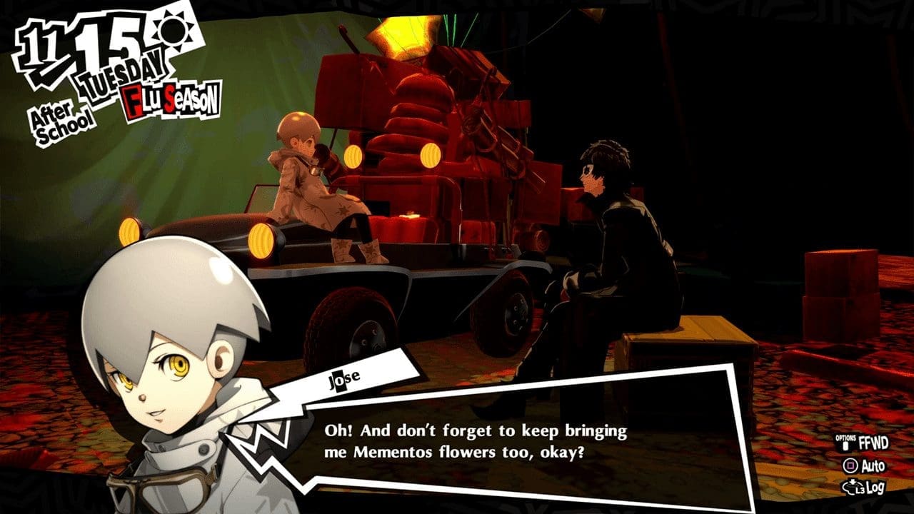 Jose, the mysterious kid in a car inside Mementos — image captured by author