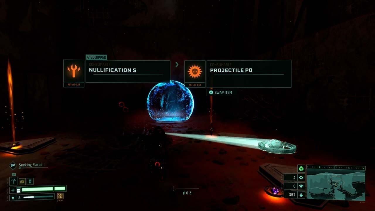 Returnal Sunface Fragment 2 — Crimson Wastes tower