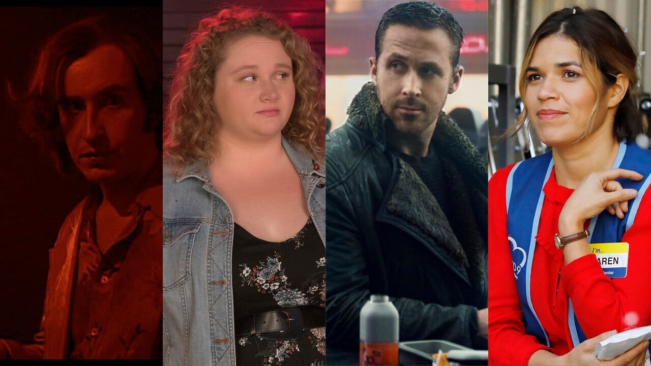 Projector light in a dark cinema