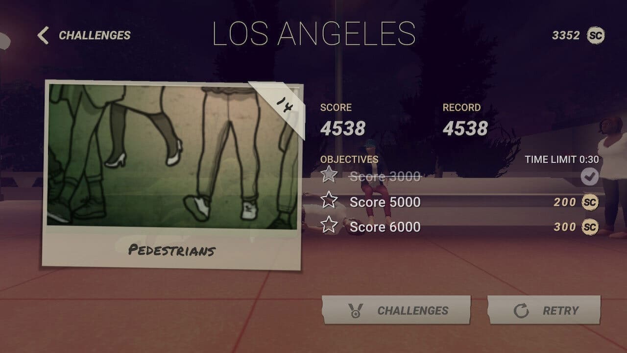 Skate City pedestrians blocking rails