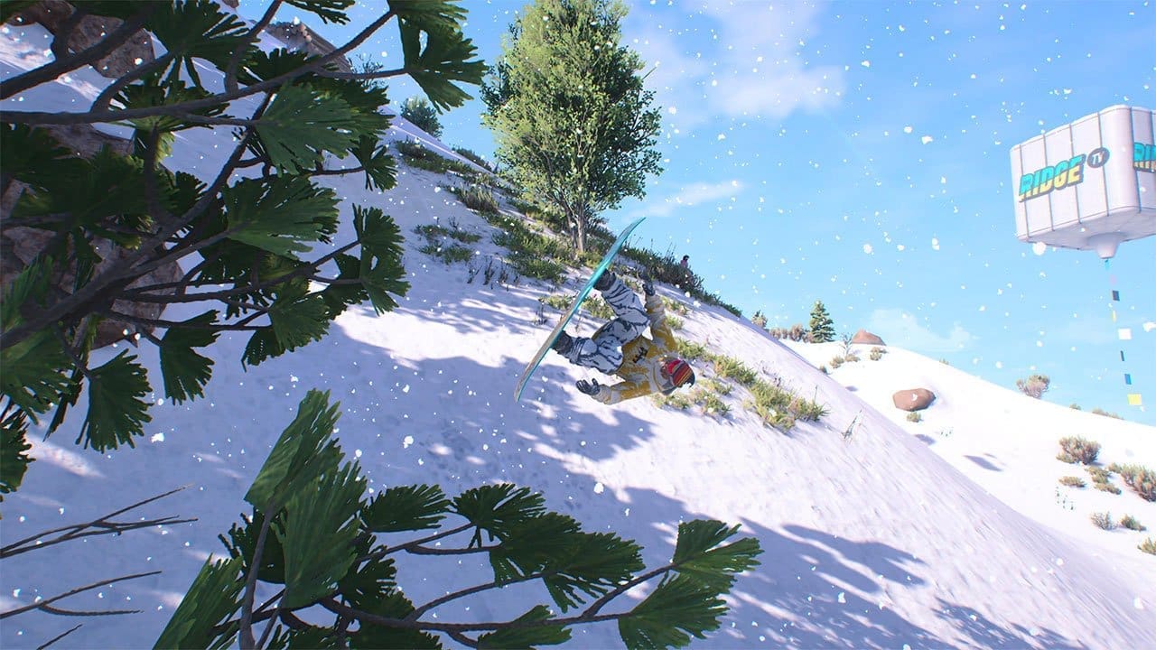 Sneaky shot from behind a tree in Riders Republic