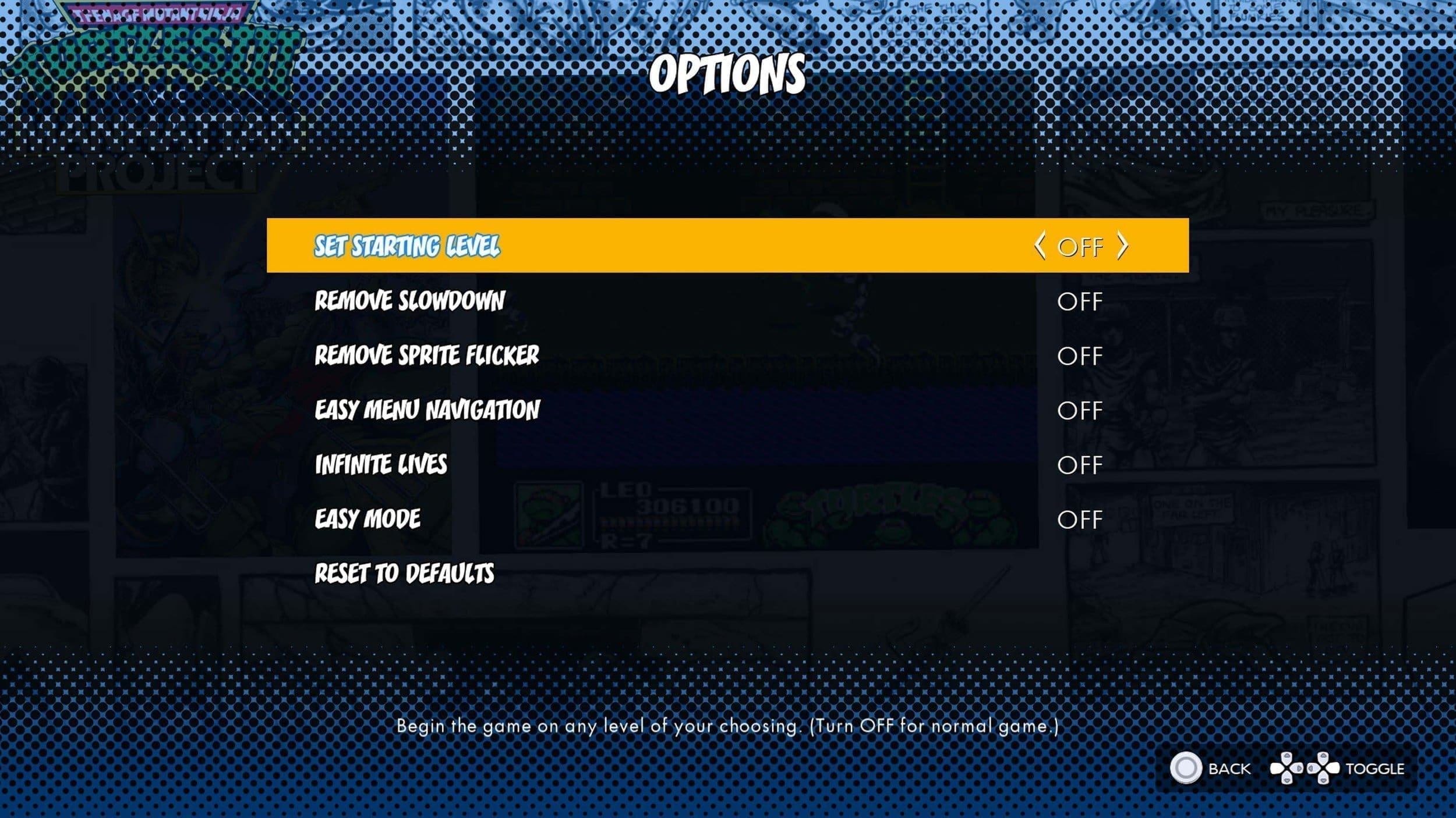 Teenage Mutant Ninja Turtles_ The Cowabunga Collection Enhancement options.jpg