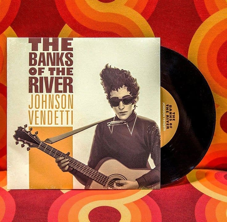 Vintage Johnson Vendetti 7-inch single on black vinyl