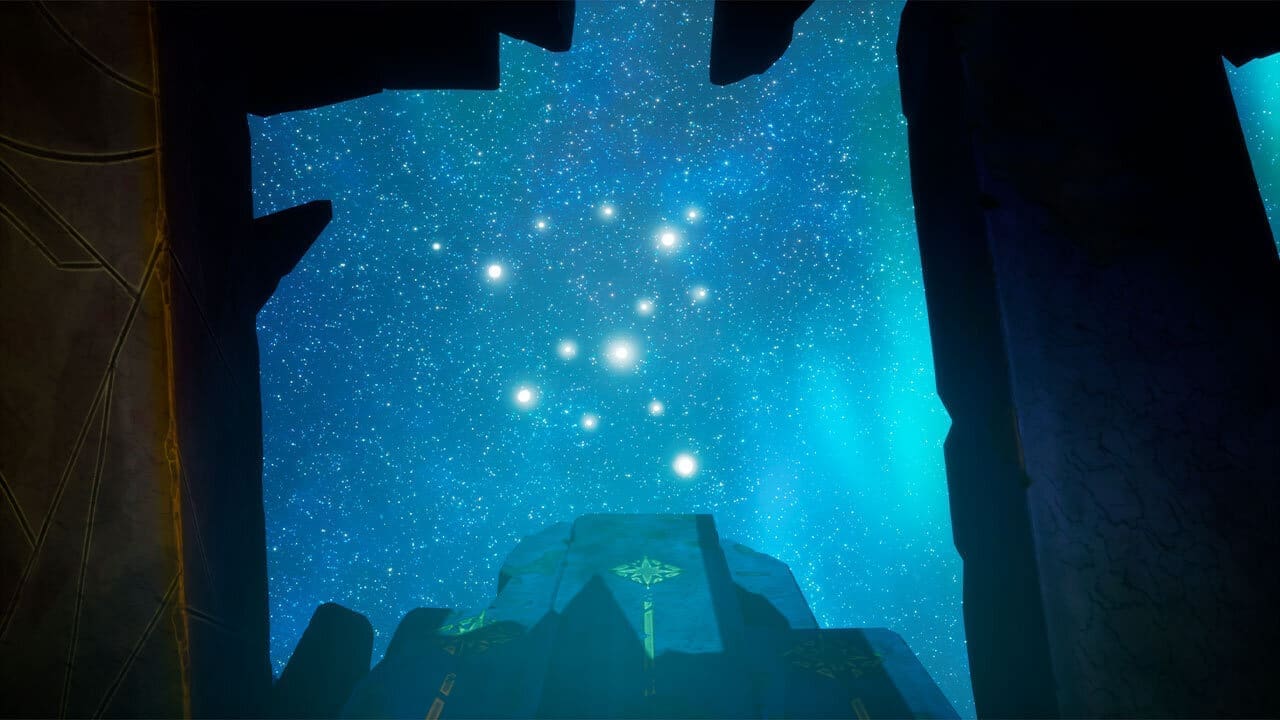 Constellation in the night sky to copy on the floor