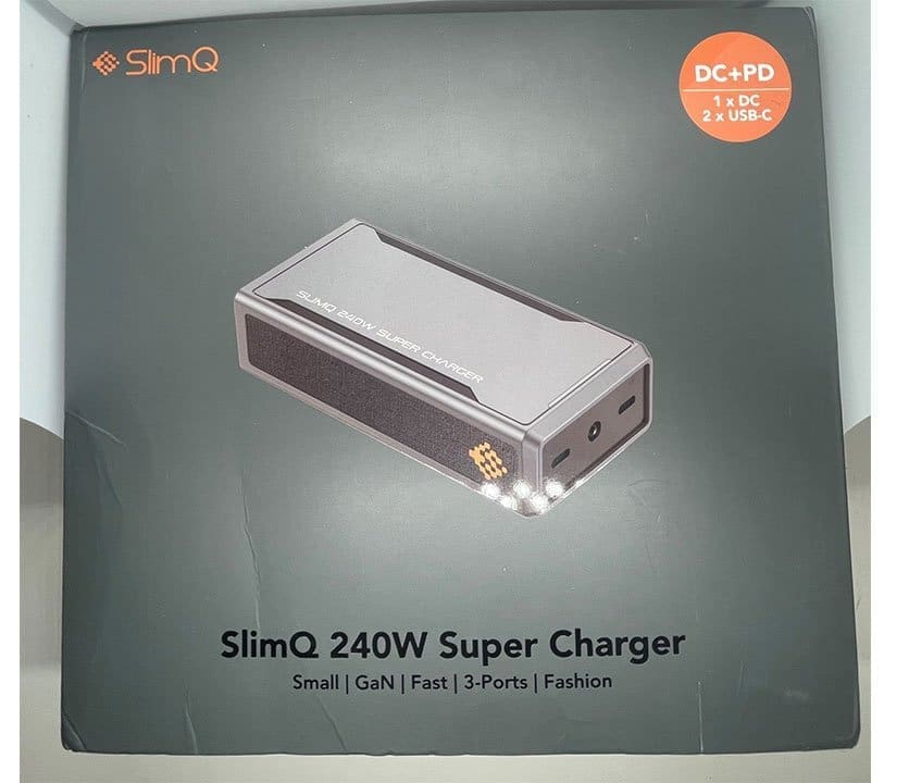 SlimQ 240W SuperCharger retail box and packaging