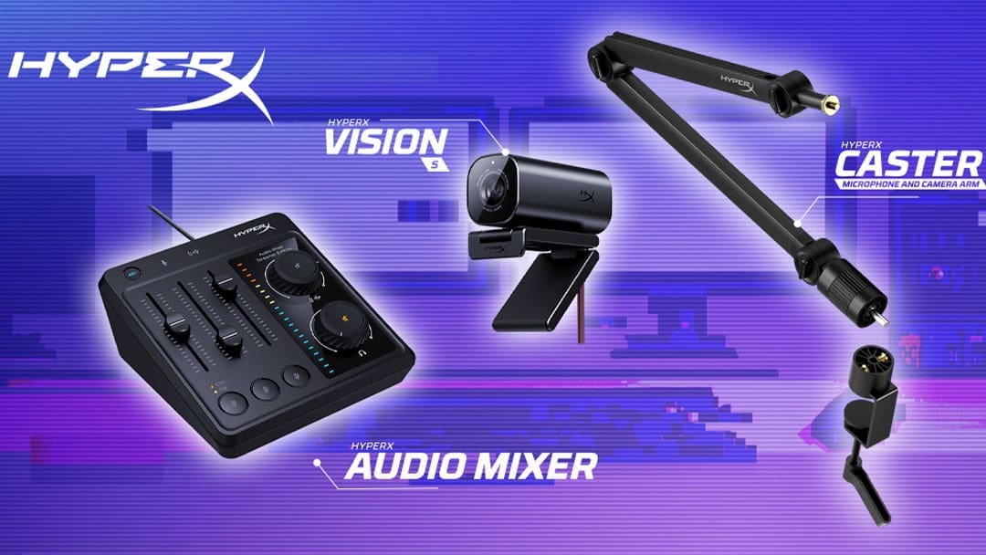 HyperX are launch new Vision S Webcam; soon to be joined by audio mixer and a mounting arm