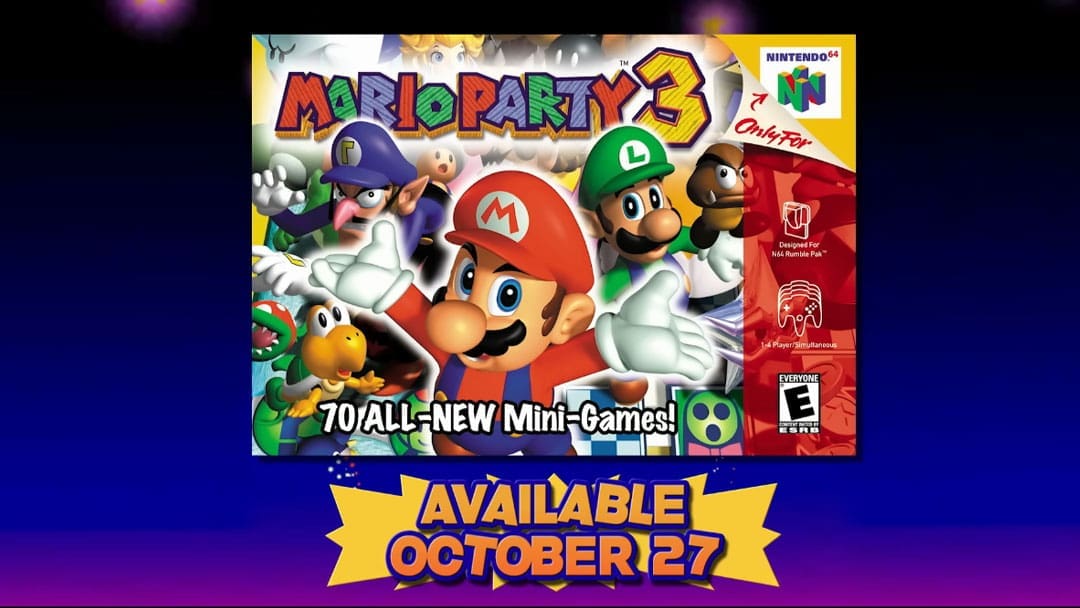 Mario Party 3 comes to Nintendo Switch this week