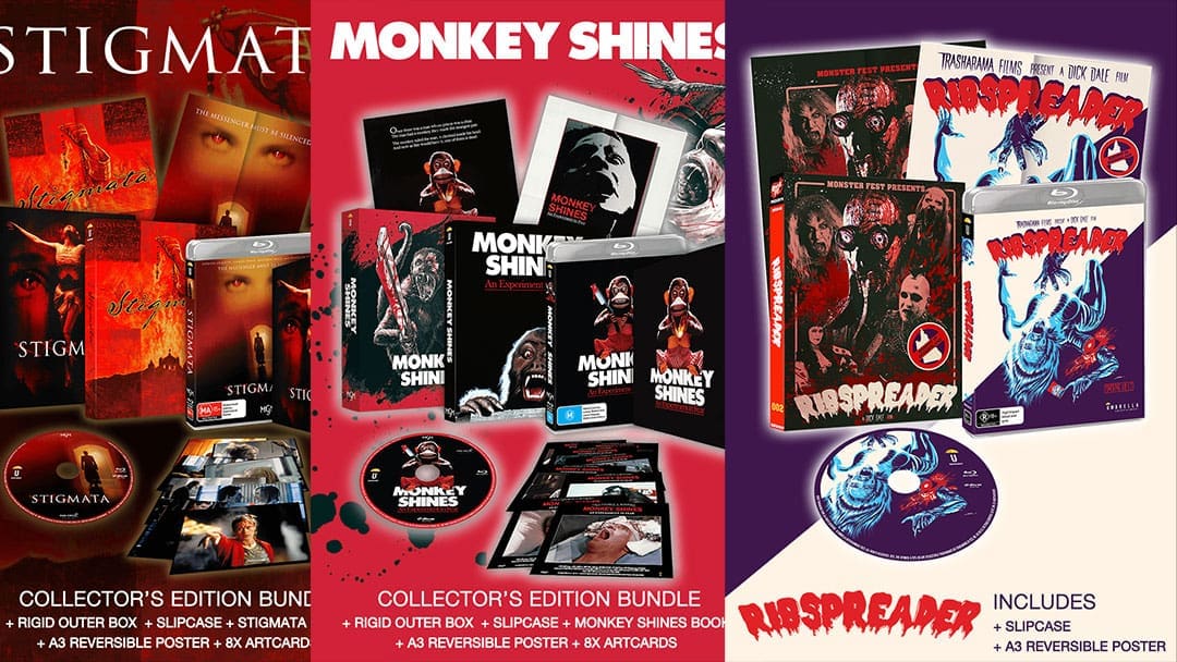 Umbrella Entertainment releases for December 2023: Stigmata, Monkey Shines, Ribspreader