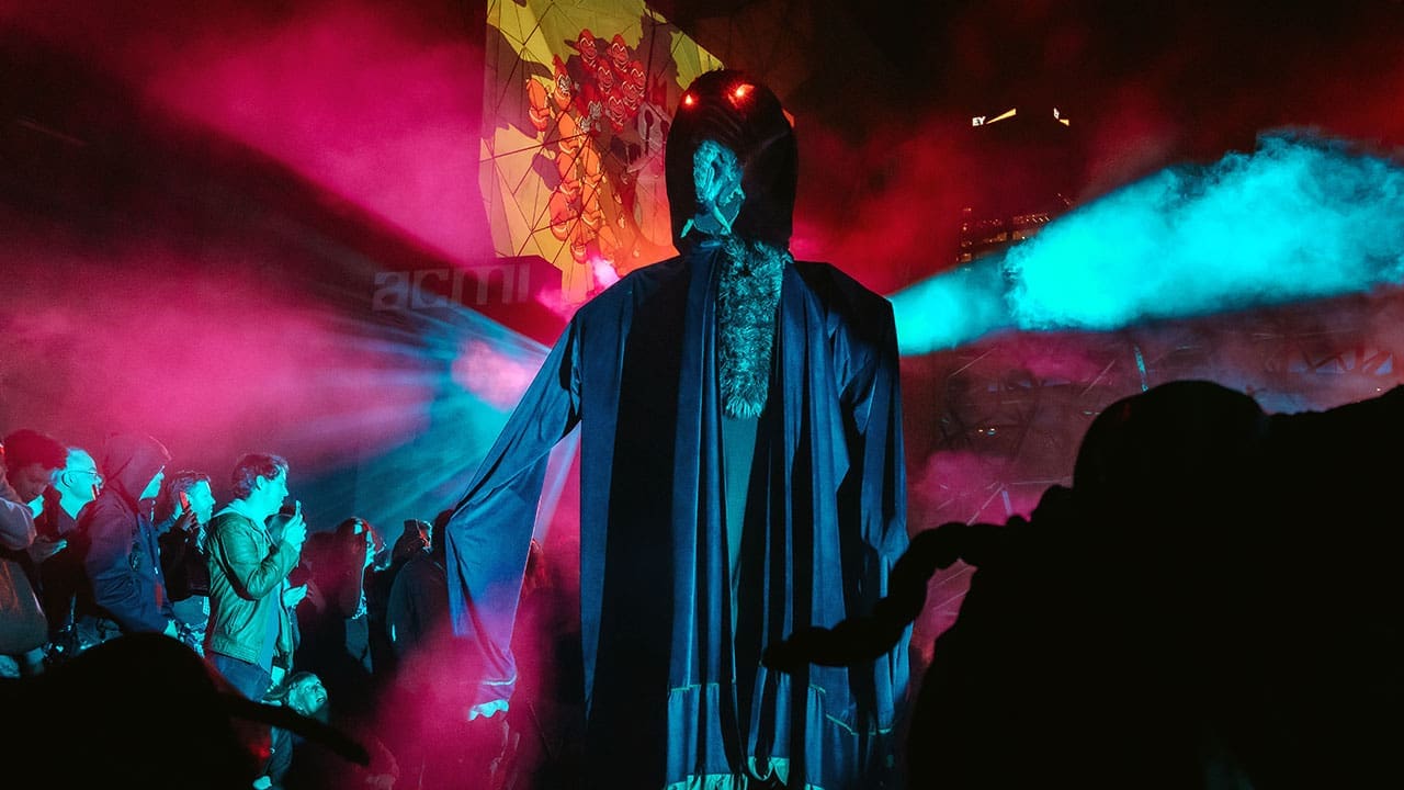 Cult of the Lamb held a sacrifice and party in Federation Square