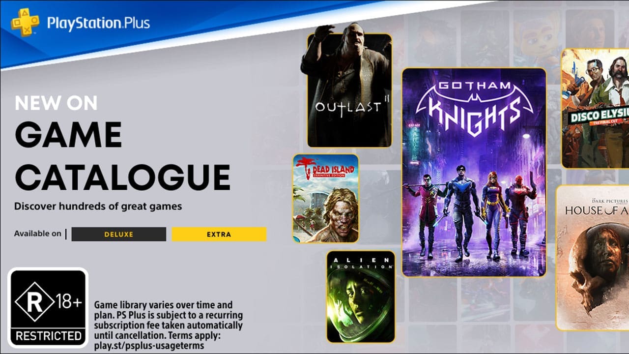PS Plus Extra/Deluxe Games – October 2023: Gotham Knights, Disco Elysium, Outlast II, The Dark Pictures