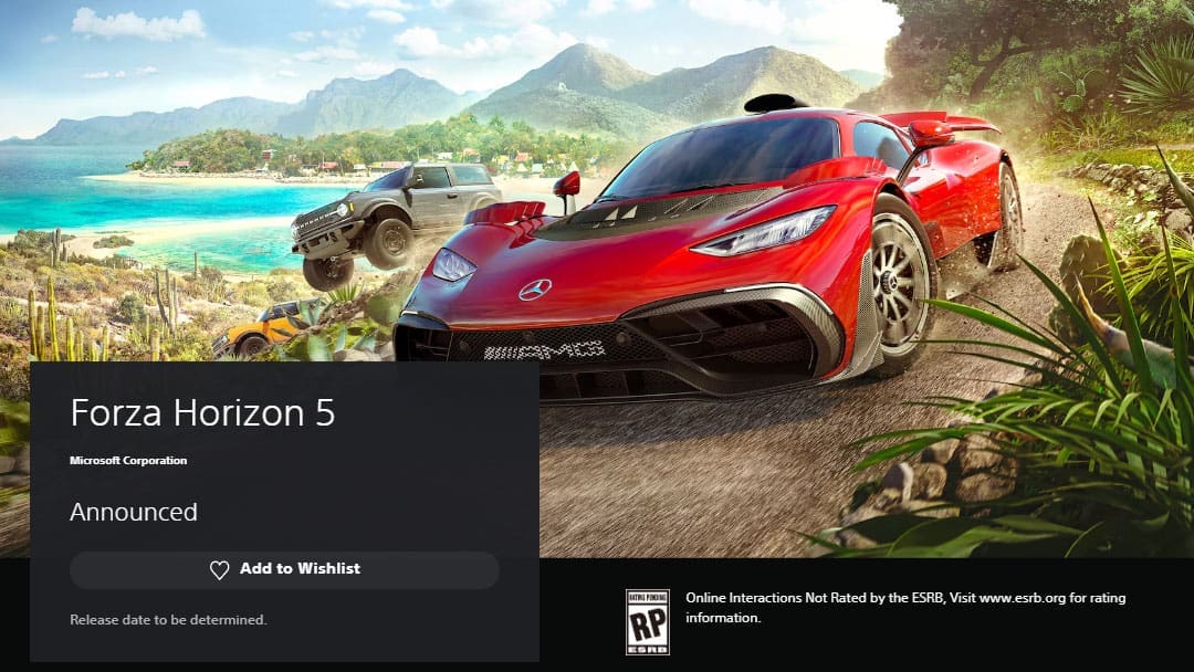 Forza Horizon 5 is coming to PlayStation 5